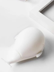 1pc Solid Color Dolphin Design Cleaning Brush - White - View 3