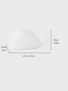 1pc Solid Color Dolphin Design Cleaning Brush - White - View 4