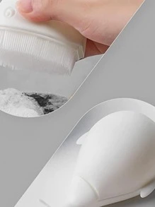 1pc Solid Color Dolphin Design Cleaning Brush - White - View 5