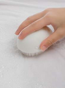 1pc Solid Color Dolphin Design Cleaning Brush - White - View 6