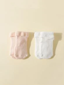 Bebé 2 pares Calcetines unicolor - Multicolor - Ver 1