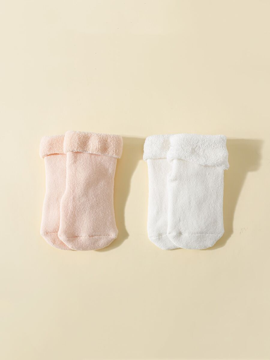 Bebé 2 pares Calcetines unicolor - Multicolor - Ver 1