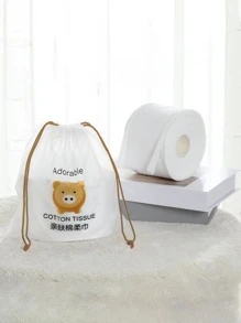 1 rollo Toalla de cara liso - Blanco - Ver 1