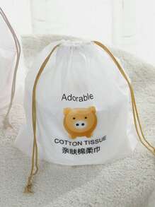 1 rollo Toalla de cara liso - Blanco - Ver 2