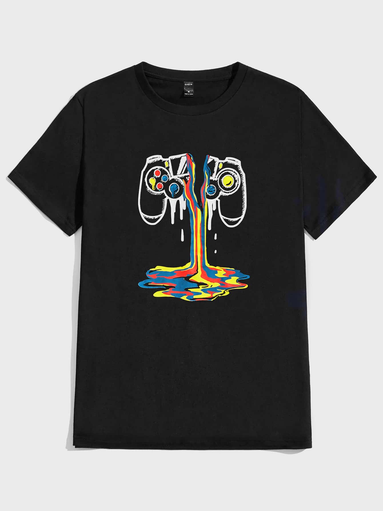 Manfinity VCAY Men Cartoon Graphic Tee - Black - View 1