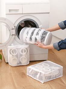 1 pieza Bolsa de lavandería zapato - Blanco - Ver 1