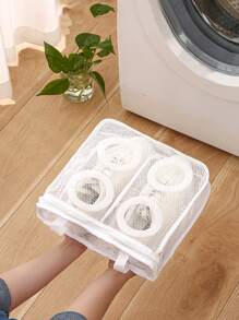 1 pieza Bolsa de lavandería zapato - Blanco - Ver 2