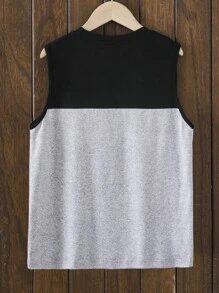 Boys Letter Graphic Colourblock Tank Top - Multicolor - View 2