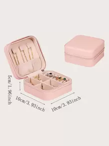 1pc Jewelry Box, Mini Jewelry Box, Travel Portable Jewelry Organizer, Gift For Back To School