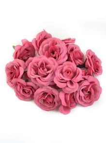 10 cái hoa nhân tạo - Màu Hồng Tươi - Xem 1