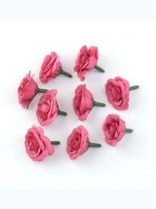 10 cái hoa nhân tạo - Màu Hồng Tươi - Xem 2