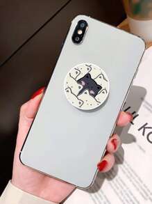 Giá đỡ điện thoại nổi bật họa tiết mèo hoạt hình 1pc - Màu be - Xem 2