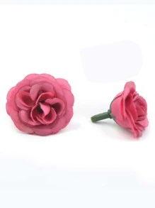 10 cái hoa nhân tạo - Màu Hồng Tươi - Xem 4