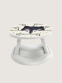 Giá đỡ điện thoại nổi bật họa tiết mèo hoạt hình 1pc - Màu be - Xem 5