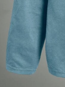 SHEIN Boys Letter Graphic Tee - Dusty Blue - View 4