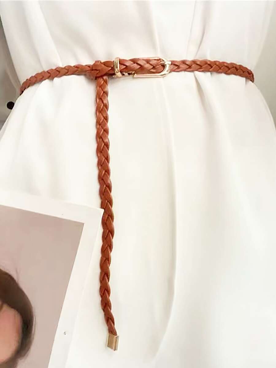 Cinturón con diseño trenzado - Marrón - Ver 1