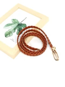 Cinturón con diseño trenzado - Marrón - Ver 2