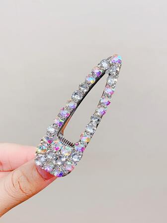 方晶鋯石裝飾髮夾