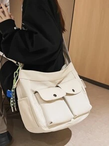 多隔間流浪包 - 米色 - 查看 2