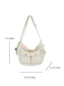 多隔間流浪包 - 米色 - 查看 3