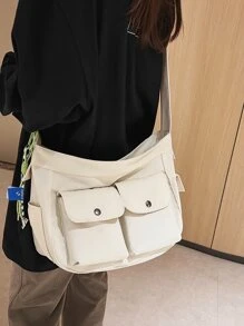 多隔間流浪包 - 米色 - 查看 6