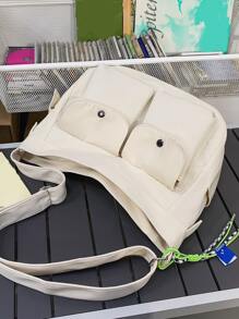 多隔間流浪包 - 米色 - 查看 8