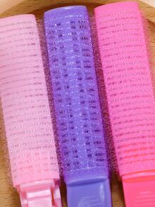 Mujer 3 piezas Clip de rodillo de pelo unicolor - Multicolor - Ver 4