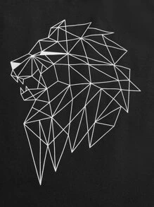 GENTILAND Men Geo Print Tank Top - Black - View 4