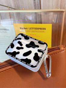 Animal Print 1pc Cow Pattern Case Compatible With AirPods Compatible With Airpods1/2 AirPods Pro - Multicolor - View 4