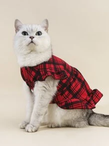 Petsin Christmas Bubble Sleeve Pet Dress 1pc - Multicolor - View 3