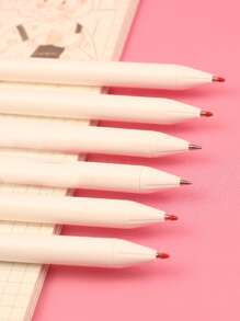 2pcs Heart Decor Gel Pen - White - View 4