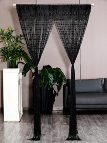 1入組裝飾用品串門簾 - 黑色 - 查看 1