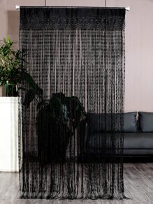 1入組裝飾用品串門簾 - 黑色 - 查看 2