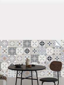 1roll Mandala Pattern Waterproof Self-adhesive Wall Paper - Multicolor - View 2