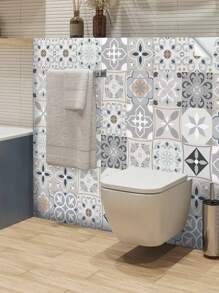 1roll Mandala Pattern Waterproof Self-adhesive Wall Paper - Multicolor - View 3