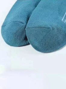 2pairs Men Random Letter Graphic Ankle Socks - Multicolor - View 5