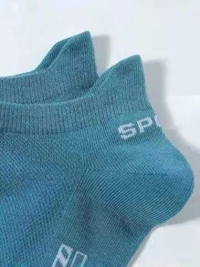 2pairs Men Random Letter Graphic Ankle Socks - Multicolor - View 6