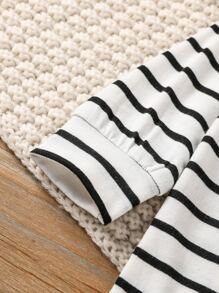 Baby Boy Striped Tee & Panda Print Overall Jumpsuit - Multicolor - View 3