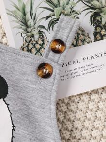 Baby Boy Striped Tee & Panda Print Overall Jumpsuit - Multicolor - View 4