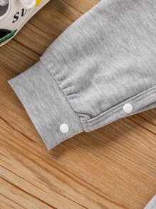 Baby Boy Striped Tee & Panda Print Overall Jumpsuit - Multicolor - View 5