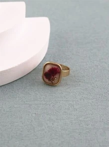 Flower Detail Square Decor Ring - Multicolor - View 5