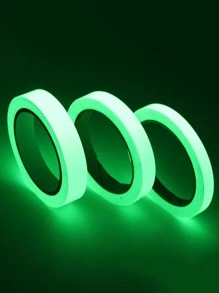 1卷夜光胶带 3M自粘胶带 夜视夜光警示安全舞台家居装饰胶带 - 薄荷綠 - 查看 1