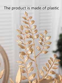 Simulated Plastic Willow Leaves, Hsinchu Leaves, Bayberry Leaves 1pc Each - Gold - View 5