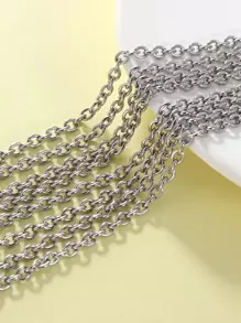 2米不鏽鋼十字鏈,適用於項鍊、耳環、手鍊diy製作