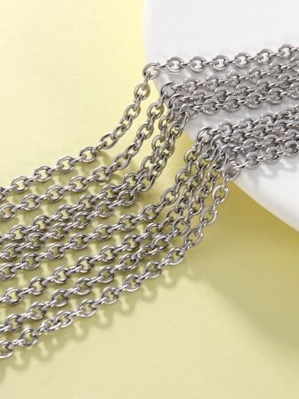 2米不鏽鋼十字鏈,適用於項鍊、耳環、手鍊diy製作