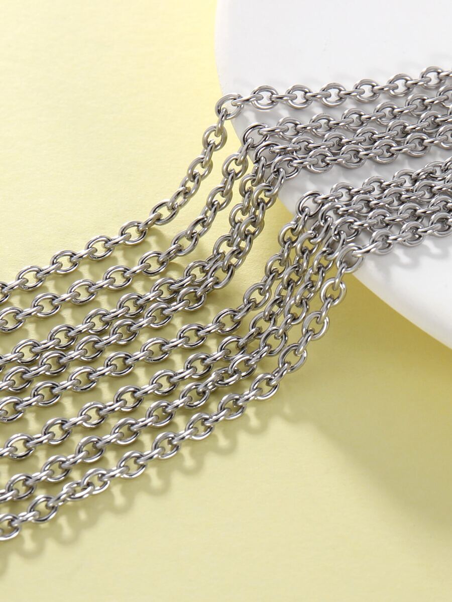 2米不鏽鋼十字鏈,適用於項鍊、耳環、手鍊diy製作