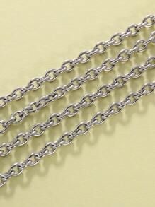 2米不鏽鋼十字鏈,適用於項鍊、耳環、手鍊diy製作