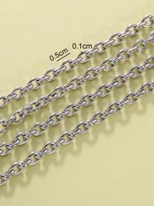 2米不鏽鋼十字鏈,適用於項鍊、耳環、手鍊diy製作