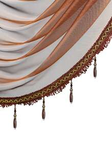 珠子裝飾窗帷 - 巧克力棕 - 查看 3