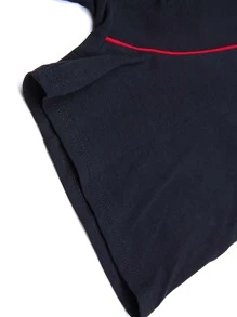 Hombres 3 piezas Calzoncillos boxer con estampado de letra - Negro - Ver 5